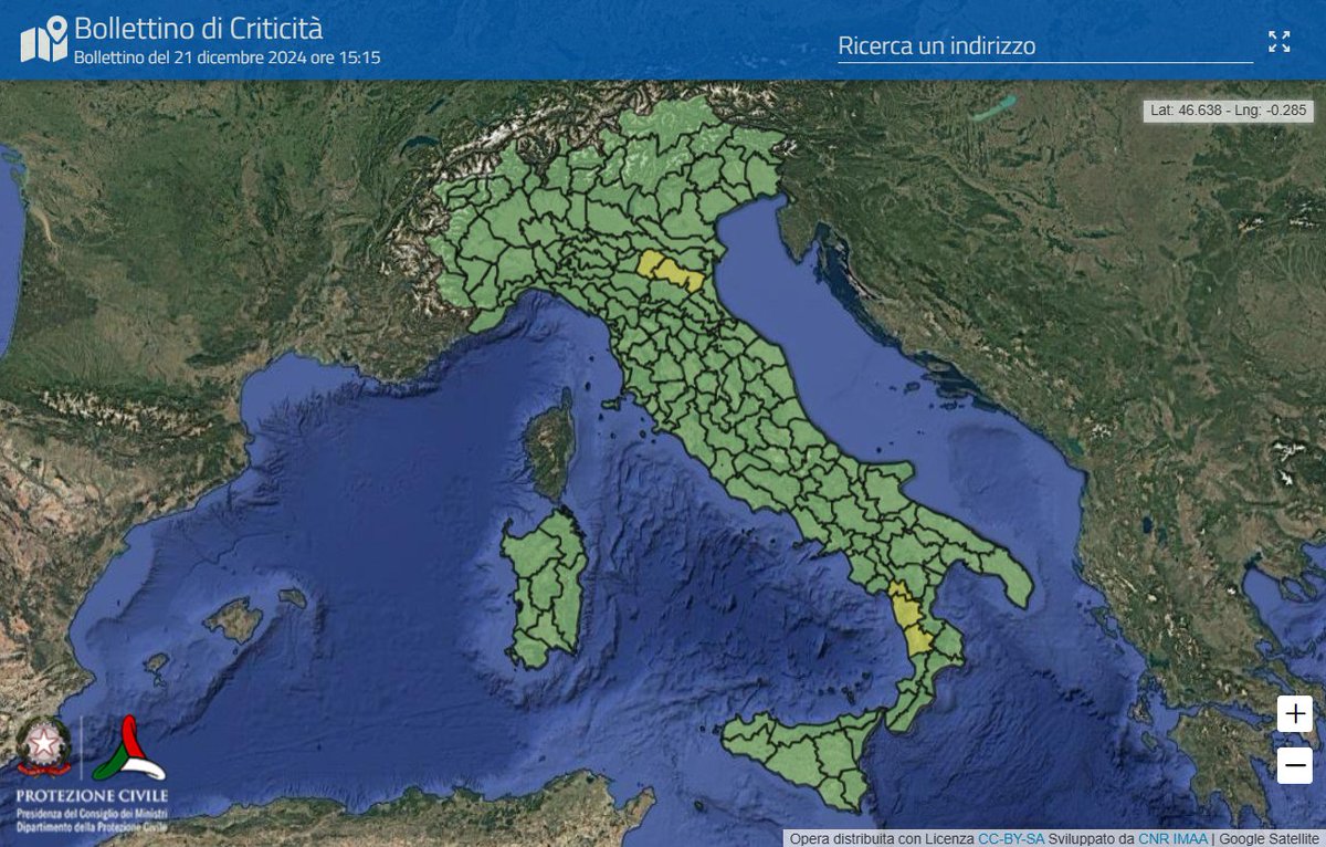 📅 Domenica #22dicembre
💨❄🌧In arrivo venti forti su gran parte dell’Italia
🔔🟡 #AllertaGIALLA meteo-idro in 3 regioni.
🔎 Leggi l’avviso meteo del 21dicembre 👉bit.ly/4gLHeY1