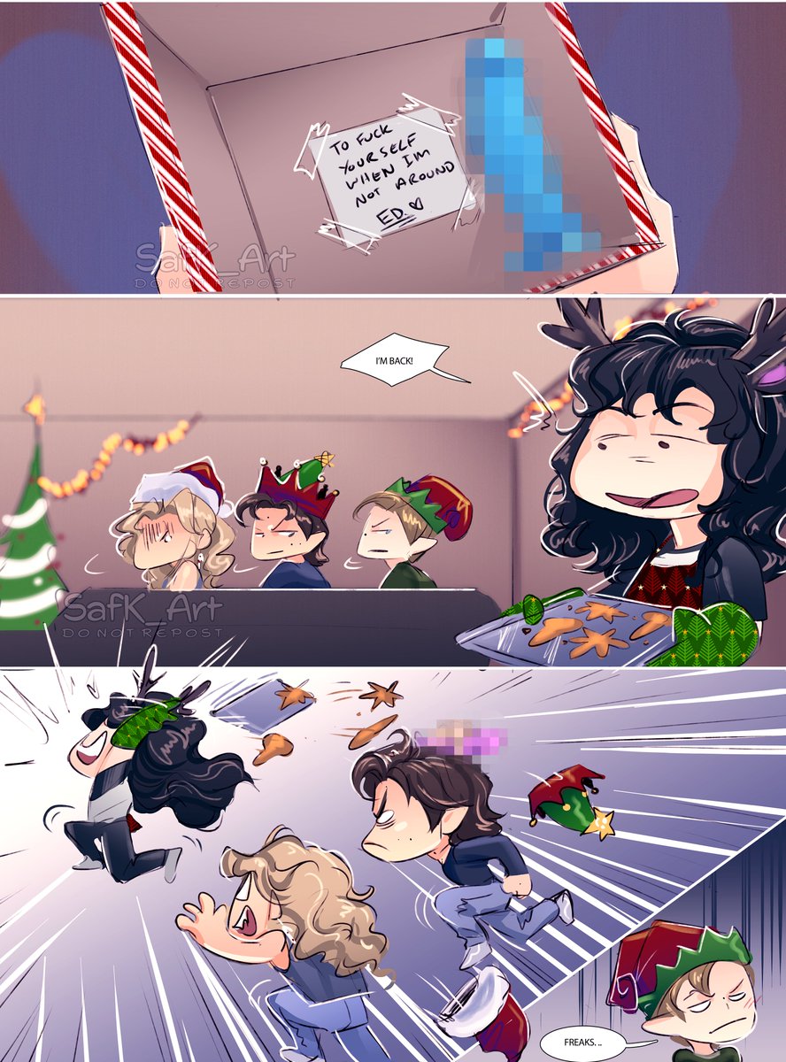 SafK_Art's tweet photo. Eddie's Christmas gift
my subs voted to share this one, I hope you guys like it 😂
#jasoncarver #eddiemunson #steveharrington #billyhargrove #StrangerThings #Christmas https://t.co/leFlXMMWtq