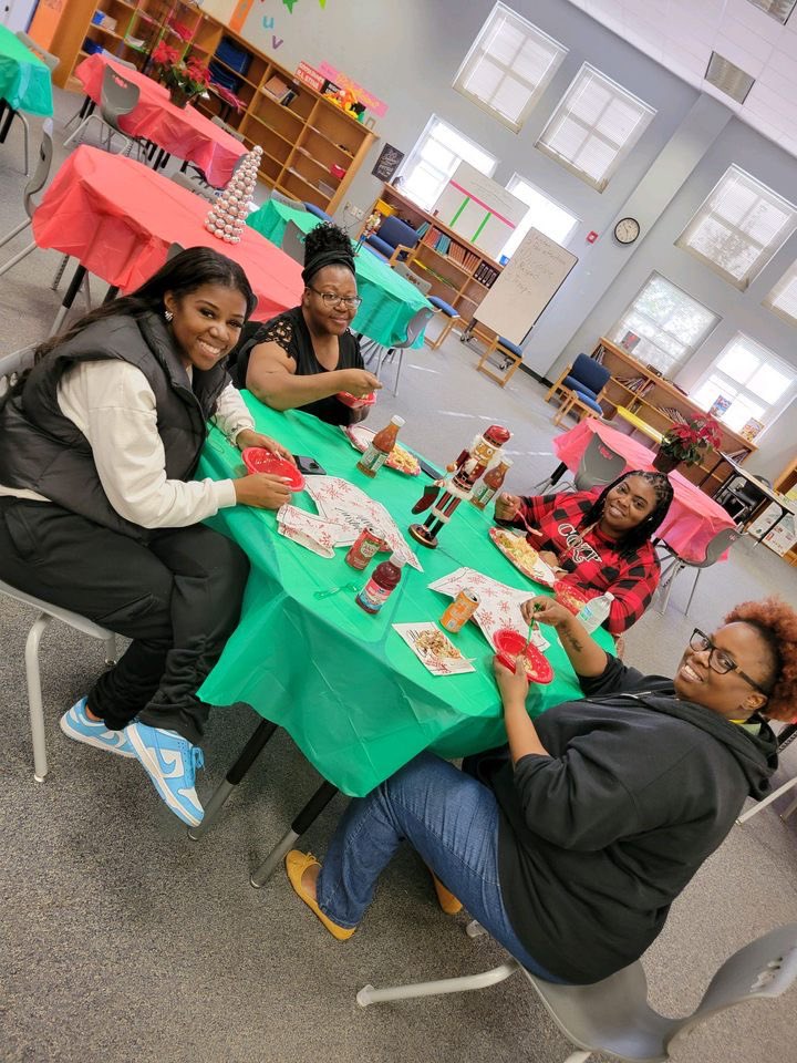 BruceElementary's tweet photo. "Bulldogs bringing the holiday spirit! Fellowship, laughter, and cheer are what we do best this season. 🐾✨ #BulldogPride #HolidayJoy" https://t.co/waVPQpcuv9