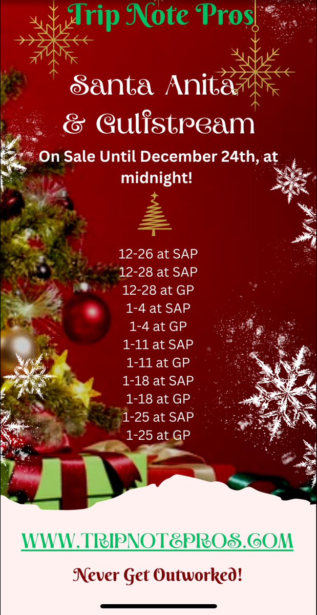 Give the gift of time…let Benny and the team watch replays FOR you! 🎁🐎

#HorseRacing <a href="/santaanitapark/">Santa Anita Park</a> <a href="/GulfstreamPark/">Gulfstream Park</a> <a href="/BSouthstreet/">Benny_Southstreet 🏇 🔥🔥💨💨💨💨💨💨💨🏇🏇🏇</a>