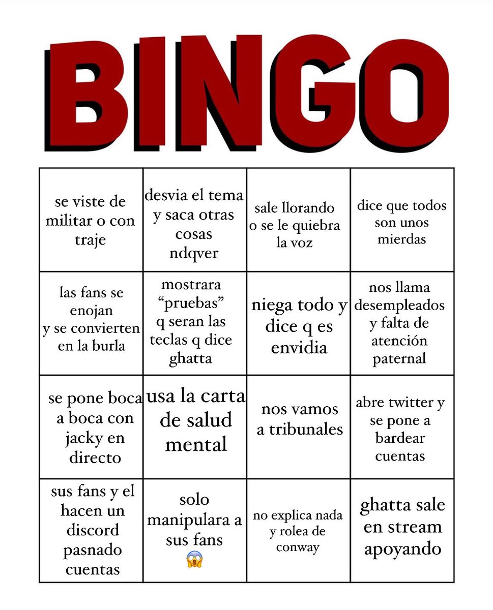 AUR0NBUNNY's tweet image. bingo de lo que sucedería si robon prende stream 

lleven sus cartones y hagan sus apuestas!!!! #rebornchorro