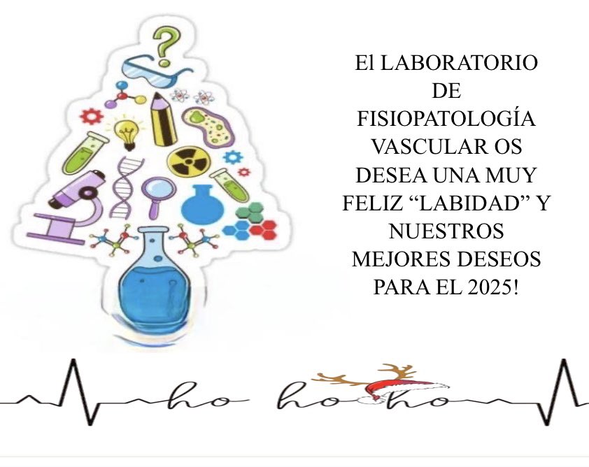 Desde el laboratorio de Fisiopatología Vascular os deseamos un Feliz “Lavidad” y nuestros mejores deseos para el 2025!
