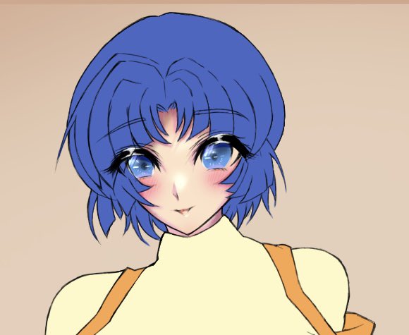 顔塗り塗り〜_φ(・_・ 