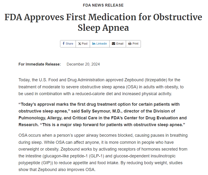 Medtorek (@medtorek) on Twitter photo La <a href="/FDAenEspanol/">U.S. FDA en Español</a> aprueba la 1⃣ medicacion para la Apnea Obstructiva del Sueño: #Tirzepatide
⚓️bit.ly/403ewML
<a href="/AsierbengoCa/">Asier Bengoechea</a> <a href="/rocioneumo/">Rocío García 🩺</a> <a href="/EzamoraGarc/">Enrique Zamora García</a> <a href="/pulmonology101/">Carlos Andrés Celis-Preciado</a> <a href="/mandres80/">Manuel Garay-Fernández</a> <a href="/ajv67/">Alejandro Videla</a> <a href="/banavarrete/">Bernardino Alcazar</a> <a href="/angelhurtadoh/">Dr Angel Hurtado Hereira</a> <a href="/SeparRespira/">SeparRespira</a> La <a href="/FDAenEspanol/">U.S. FDA en Español</a> aprueba la 1⃣ medicacion para la Apnea Obstructiva del Sueño: #Tirzepatide
⚓️bit.ly/403ewML
<a href="/AsierbengoCa/">Asier Bengoechea</a> <a href="/rocioneumo/">Rocío García 🩺</a> <a href="/EzamoraGarc/">Enrique Zamora García</a> <a href="/pulmonology101/">Carlos Andrés Celis-Preciado</a> <a href="/mandres80/">Manuel Garay-Fernández</a> <a href="/ajv67/">Alejandro Videla</a> <a href="/banavarrete/">Bernardino Alcazar</a> <a href="/angelhurtadoh/">Dr Angel Hurtado Hereira</a> <a href="/SeparRespira/">SeparRespira</a>