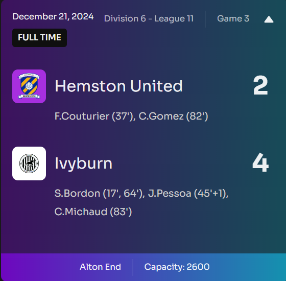 IvyburnFC's tweet photo. Solid 4-2 victory! 💪⚽ Ivyburn FC continues to push forward. ⚫️⚪️ #IvyburnFC #Footium #ChasingTheTop https://t.co/lWc2V6E30G