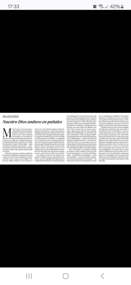 Feliz Navidad para ti también <a href="/anairissimon/">Ana Iris Simón</a>! Y felicidades por la valentía del artículo