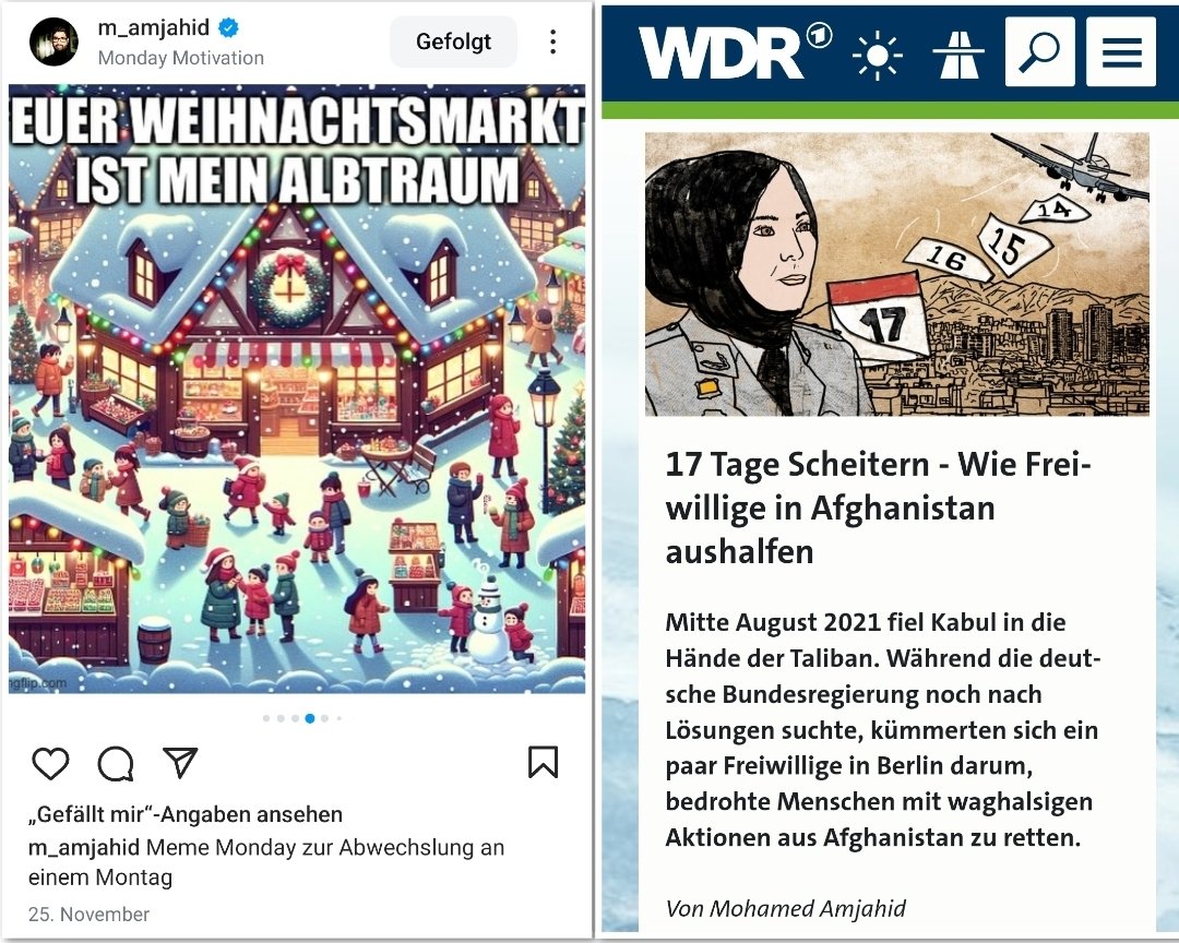 OERRBlog's tweet photo. Der WDR Autor Mohamed Amjahid postete vor 4 Wochen ein Bild mit "Euer Weihnachtsmarkt ist mein Albtraum" bei Instagram. #ReformOerr #OerrBlog https://t.co/fsv7409gu9