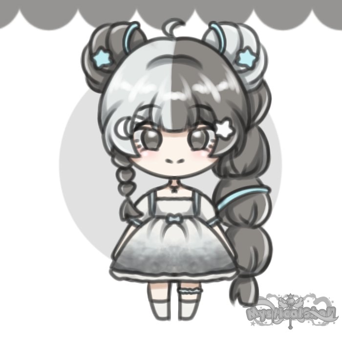 🥹🤍🩵
Bubble Chibi 
#chibicommission
#commissionsopen