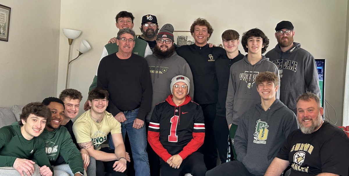 Wonderful morning with the <a href="/GlenOakBaseball/">GlenOak Baseball</a> coaching staff and seniors over for breakfast and little secret Santa. Looking forward to this spring!