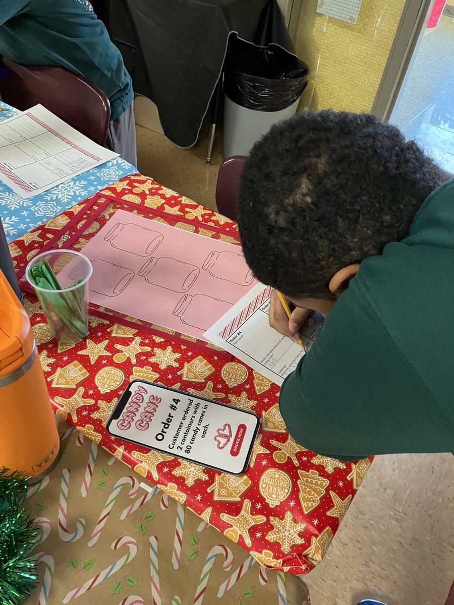 TadsTeachings's tweet image. Our Thoughtful (&amp;amp; very festive) Thirds had the chance to challenge their multiplication skills by running a Candy Cane Lane Store this week! It sure was sweet to see how far they’ve all already grown this year! ❤️🤍🍬🍭@GoMESDukes @MsAmodeoAP
