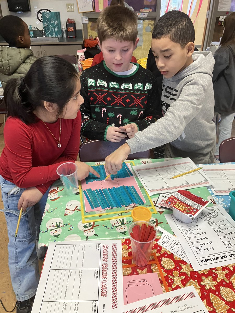 TadsTeachings's tweet image. Our Thoughtful (&amp;amp; very festive) Thirds had the chance to challenge their multiplication skills by running a Candy Cane Lane Store this week! It sure was sweet to see how far they’ve all already grown this year! ❤️🤍🍬🍭@GoMESDukes @MsAmodeoAP
