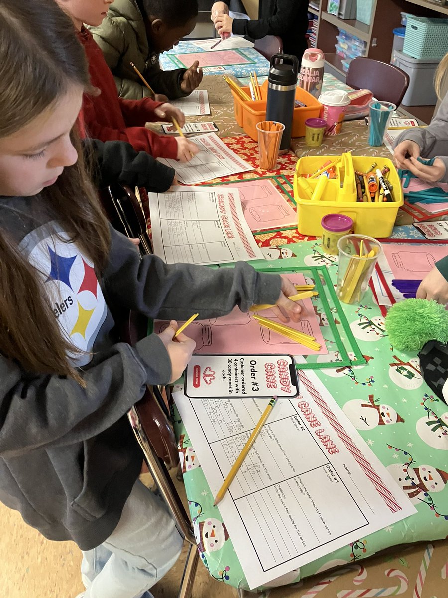 TadsTeachings's tweet image. Our Thoughtful (&amp;amp; very festive) Thirds had the chance to challenge their multiplication skills by running a Candy Cane Lane Store this week! It sure was sweet to see how far they’ve all already grown this year! ❤️🤍🍬🍭@GoMESDukes @MsAmodeoAP