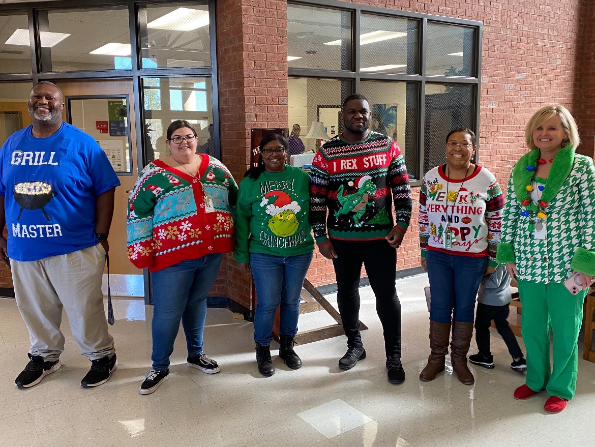 HodgeMRES's tweet photo. Ugly sweater day at @MRES_NCSS! Congrats to our winners, Mrs. Fort and Ms. Hamilton @AmethystBrown4 @Patrici28411182  @MsRBattle https://t.co/bVE7SECwUm