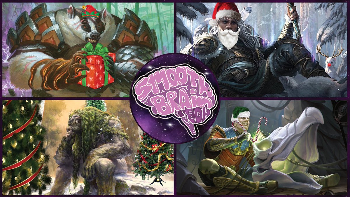 SmoothBrainEdh's tweet photo. Happy Holidays everyone! Tune in to our annual holiday EDH Gameplay! All the decks are HOLIDAY THEMED! 

And tbh I think I cooked with the thumbnail. 😎 https://t.co/4H2jyK8LvC