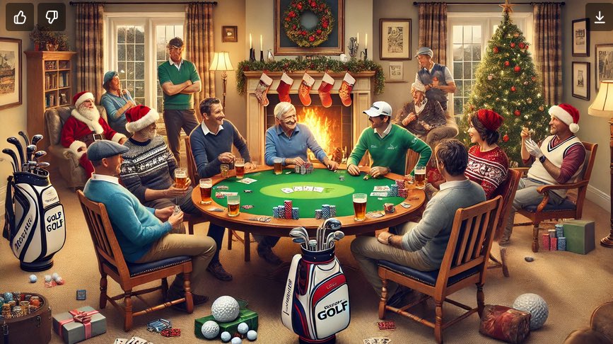 Happy holidays to all you golfers in the summer and poker players in the winter. #Golf #poker