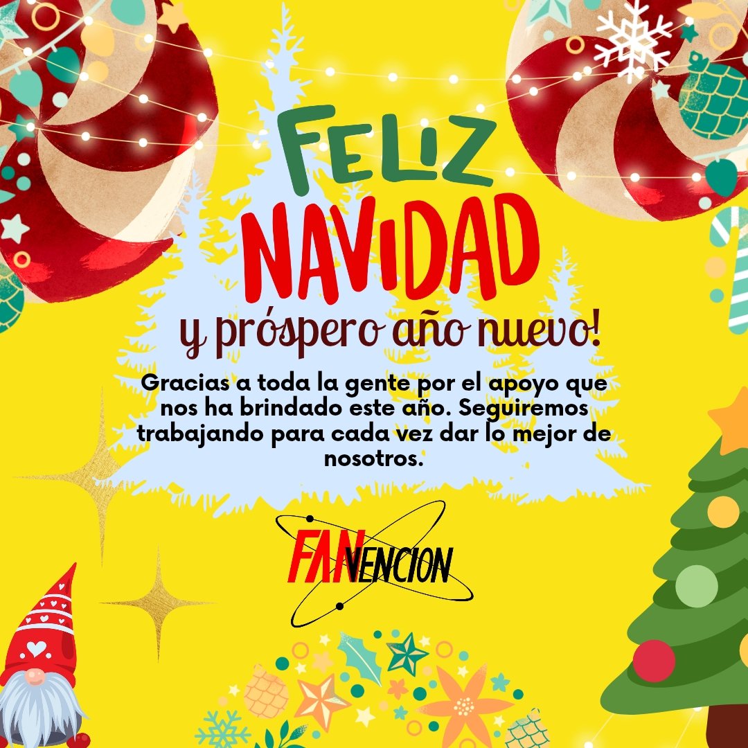 Fanvencion's tweet photo. ¡Que la Fuerza te acompañe esta Navidad (y que no te falten polvorones en tu misión intergaláctica)! 🎅🏼💥
Que tus aventuras sean épicas como una partida de rol, que los críticos sean siempre éxitos, y que el loot de este año incluya amor, risas y muchas figuras coleccionables. https://t.co/TK1K5Fhu5L