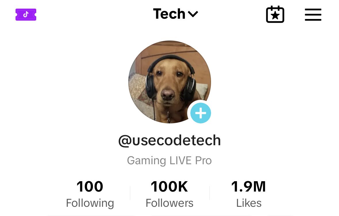TechnoYT's tweet photo. Hitting 100K followers and Gaming Live Pro on TikTok in the same week is actually insane. Super grateful to be in this position, hard work really does pay off 💜 https://t.co/hbdAfiN0EA