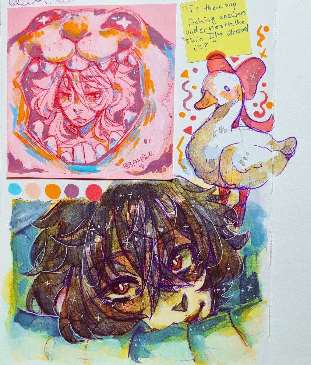 new sketchbook~ first page 
I love drawing on post it notes =u= 
#osamudazai #BSD #BungouStrayDogs
