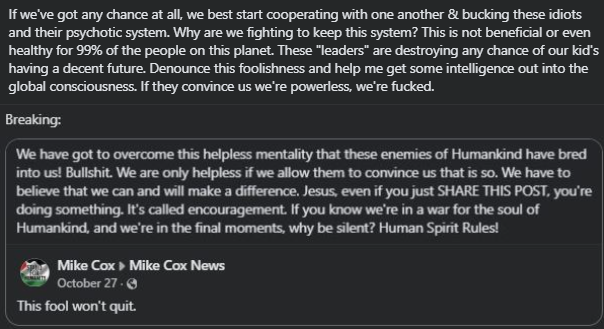 Mike Cox was Cancelled tweet media