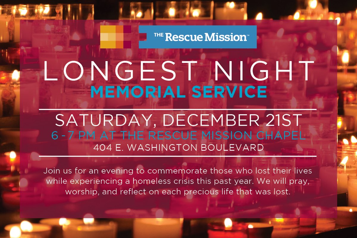 Join us today at 6 PM as we honor the lives lost this year during a homeless crisis. Together, we'll gather to pray, worship, and reflect on their memory.