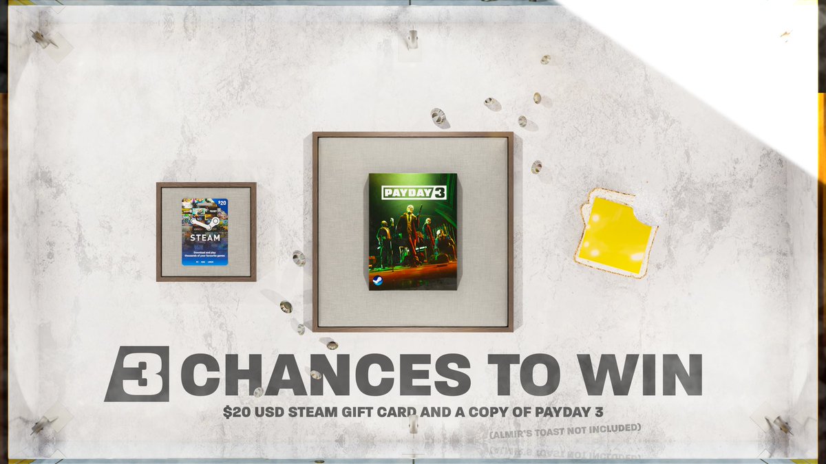 OddSteamReviews's tweet photo. 🎄Christmas Giveaway🎄

🎮 This time we’ve teamed up with @PAYDAYGame for a Christmas giveaway!

Three lucky winners will score both a Payday 3 Steam key AND $20 Steam credit! 🔥

To enter: 
- Like ❤️ and Retweet 🔄
-Follow @OddSteamReviews &amp; @PAYDAYGame 

Ends December 26th https://t.co/vTYGGmwrKQ