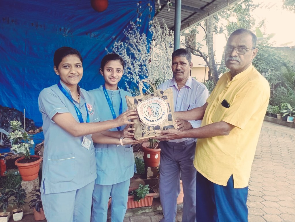 "Spreading Christmas cheer! 🎄🍫 Distributed chocolates to 40 staff members at our <a href="/HemoIndia/">Hemophilia Federation (India)</a> Hemophilia Treatment Center JMJ Hospital, Porvorim, as a small token of gratitude for their incredible service.<a href="/PrakashWKamatPK/">Prakash W. Kamat</a>
