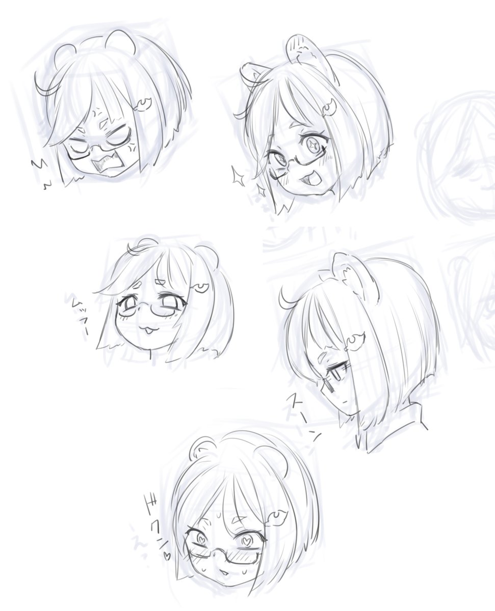 まみ子氏表情案出し… 