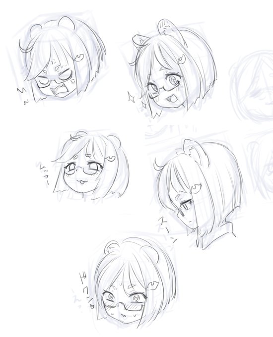 まみ子氏表情案出し… 