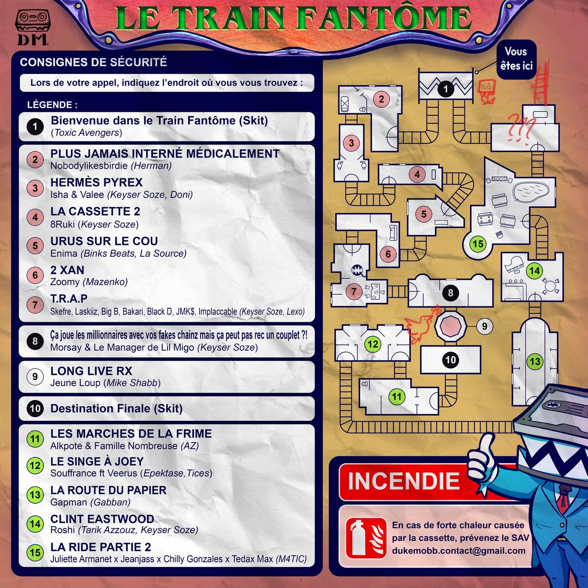 zeblaski's tweet image. La Cassette, Vol. 2 : BIENVENUE DANS LE TRAIN FANTÔME

 27 Décembre 2024

27 artistes
15 tracks

POCHETTE: @zeblaski , @akaoni945 ,@DanshiZen 

BACK COVER: @akaoni945 

DUKE MOBB℗