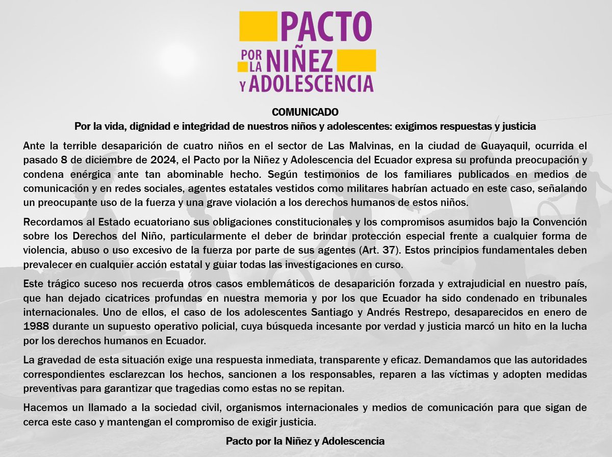 Pacto por la Niñez y Adolescencia Ecuador tweet media