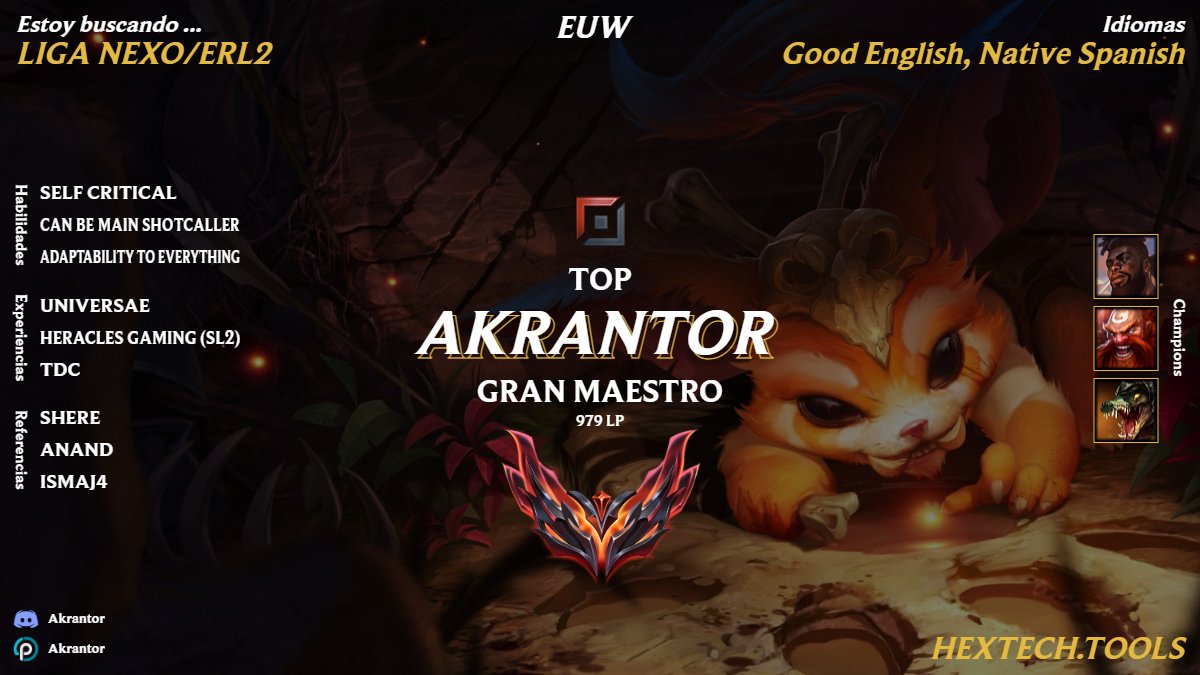 Después de Mantener plaza en Liga Nexo con Universae me han dejado escuchar ofertas para el siguiente split 🫡🫡

Vods Disponibles por MD.