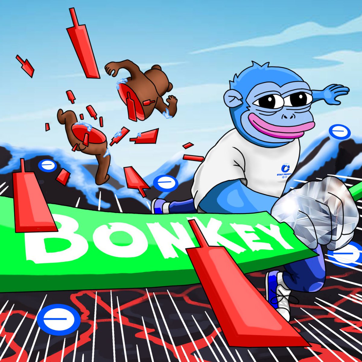 basedbonkey's tweet photo. Bears stand no chance with the green candle katana https://t.co/ijSHRsEFnn