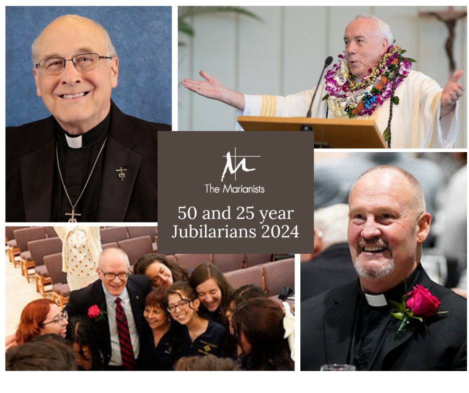 These Brothers celebrated jubilees in 2024: Bro. Daniel Klco, 50 years of profession; Fr. Robert Bouffier and Fr. James Fitz, 50 years of ordination and Fr. John Thompson, 25 years of ordination. Brothers, your bold and courageous faith is a profound witness.