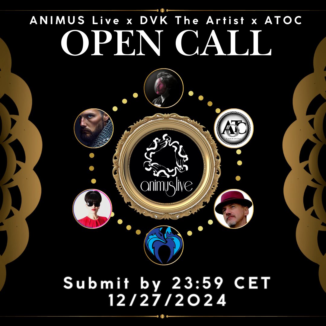 AnimusArt's tweet photo. OPEN CALL ~ @AnimusArt, in collaboration with @DVKtheartist and #ArtistsOnTheChain, invites you to join the inaugural AnimusLive® exhibition at the historic 15th-c Amsterdam monument, Animus Hall. Our panel will select 5 vibrant works on Dec 28. Submit below by Dec 27, 23:59 CET. Powered by @AnyWall_Art and @Cur8Labs.