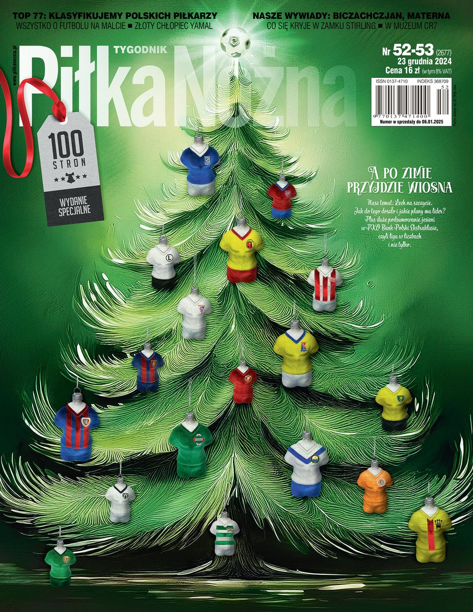 PilkaNozna_pl's tweet photo. Ho, ho, ho! 🎅🎄Nadchodzi tradycyjne, świąteczne wydanie Tygodnika "Piłka Nożna"!  🗞️📲

Na 100 STRONACH czeka na Was bogactwo fascynujących artykułów, analiz i ciekawych wywiadów✨

🚨 Numer do kupienia od PONIEDZIAŁKU (23.12), wyjątkowo dzień wcześniej niż zwykle🚨 https://t.co/4JU4vBJo6i