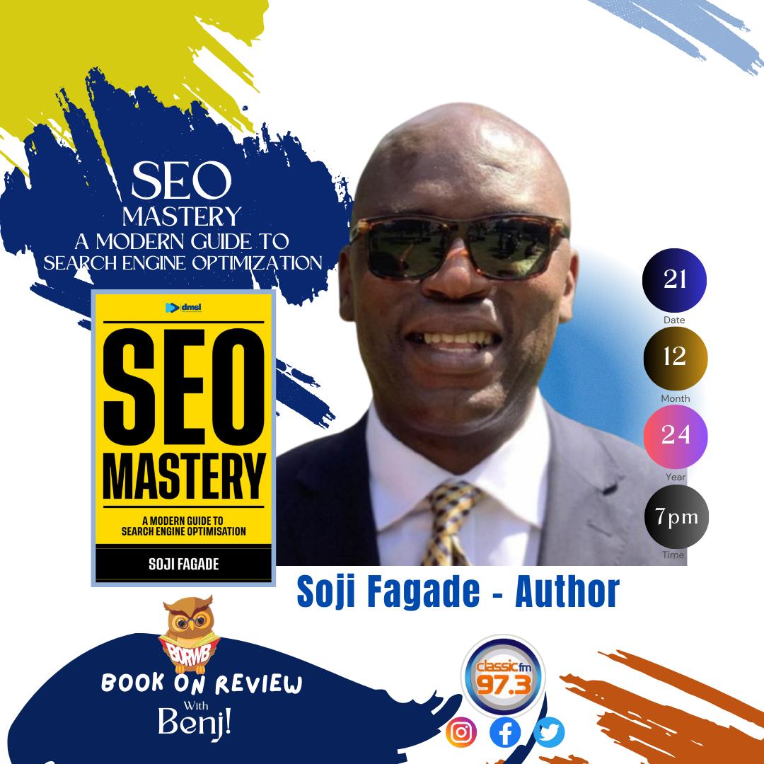 BORWithBenji's tweet photo. In A Bit
A Powerful Book To Relish
#SEOMASTERY(Modern guide to search engine optimization) By Author Soji Fagade On @ClassicFM973 #BookOnReviewWithBenji @iambenjaminokoh @prettytonia01
20mins To Live Show. https://t.co/fp9lKIl28T
