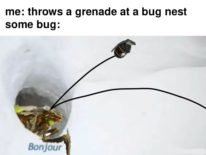 HD2Memes's tweet photo. This is a universal experience in #Helldivers2 https://t.co/aBTmZk7yRe