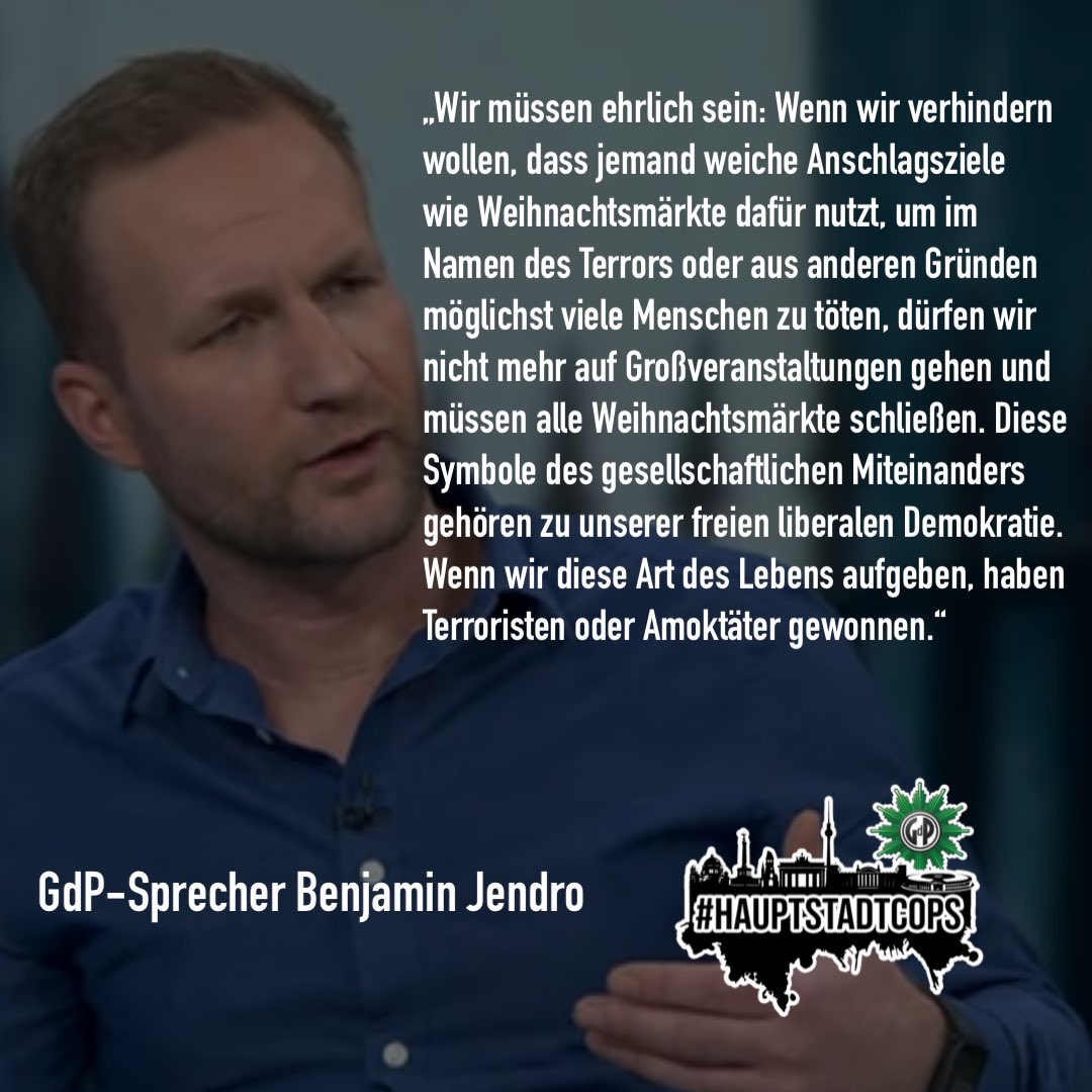 „Zunächst möchten wir den verstorbenen Menschen Gedenken und den Hinterbliebenen unser Beileid ausrichten. Es ist zu hoffen, dass alle Verletzten durchkommen“
<a href="/Djeron7/">Benjamin Jendro</a> bei <a href="/watson_de/">watson</a> über die Auswirkungen des Anschlags von Magdeburg auf Berlin unterhalten
watson.de/panorama/exklu…