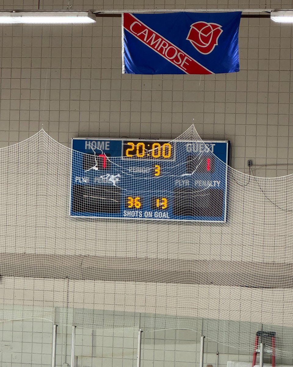Another good period. Miscue on PP lead to goal against. No worries. One more period.