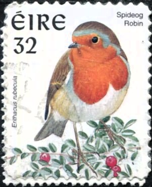 Time for a robin
Illustrator - Killian Mullarney
One of the Birds series of definitive stamps issued 1997-2001
#philately #Ireland #birds