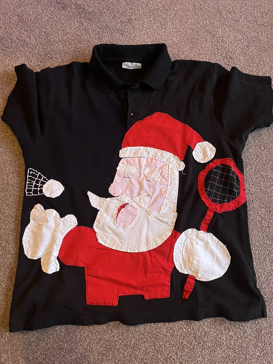 Bad(minton) Santa made his annual appearance today.