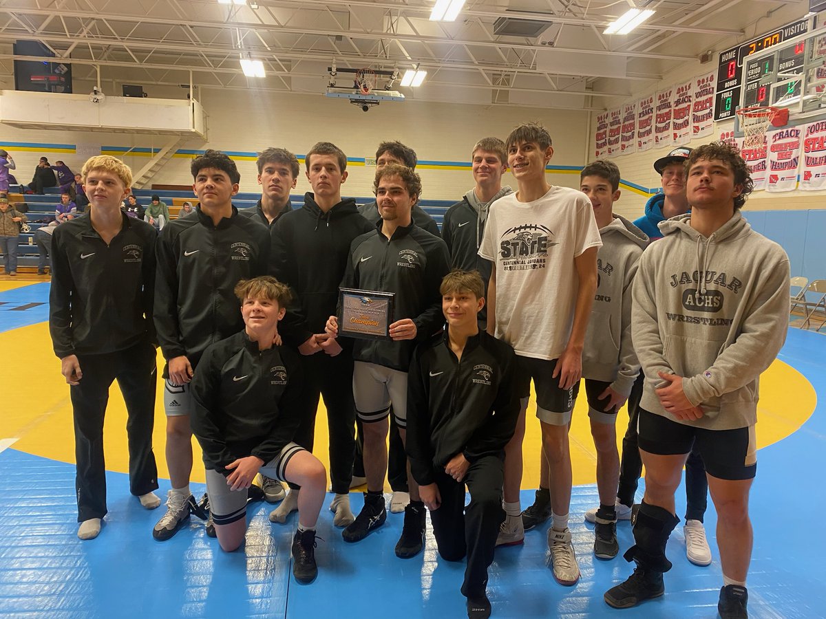 Ben Van wyk Varsity duals Champs. Jaguar Wrestlers