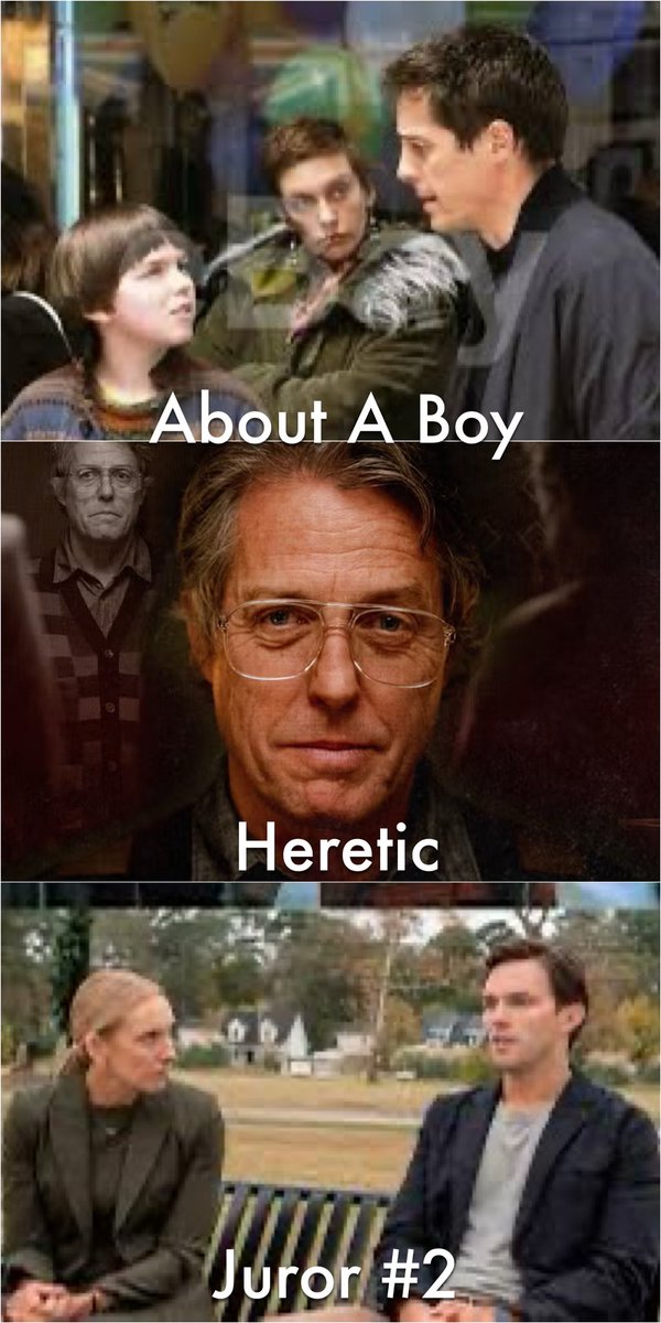 Skipst1's tweet image. I’ve always considered the movie About a Boy as one of my favorite Christmas movies. Now I get a bonus this year. I will watch this movie again and watch the new movie Juror #2 starring Toni Colette and Nicholas Hoult. Then I will follow up with the new Hugh Grant movie, Heretic.