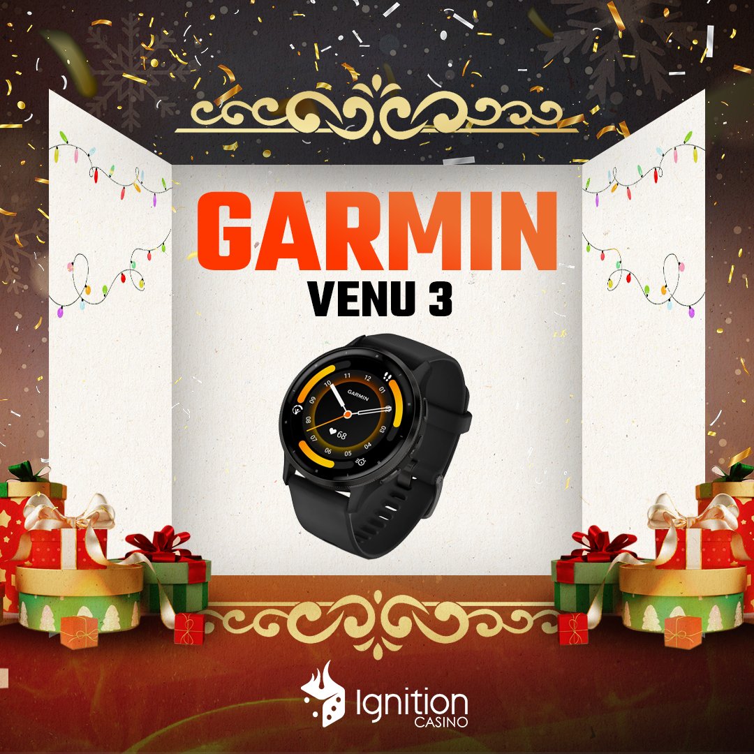 IgnitionCasino's tweet photo. ✨  12 days of Ignition Giveaways - DAY EIGHT ✨ 

We're giving away a Garmin Venu 3 worth $500! 😍 

To enter: 

1) Follow us 
2) Tag a friend
3) Retweet this post 

Winner announced in 24 hours! Good luck! 🎉 

#giveaway #giveaways #contest https://t.co/rPaatkRNLx