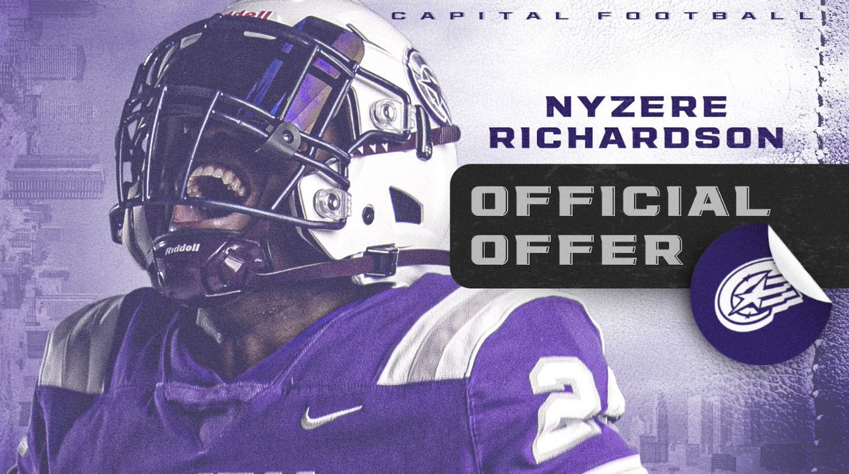 Nyzere Richardson (@nyriches2) on Twitter photo After a great conversation with <a href="/Coachcalexander/">Charles Alexander</a> I am honored to receive an offer from <a href="/CapitalU_FB/">Capital University Football</a> <a href="/CoachFoos/">Brian Foos</a> <a href="/cap_athletics/">Capital Athletics</a> <a href="/Paulwoods2/">Coach Paul R. Woods sr.</a> <a href="/5_Derek/">Derek Dunstan</a> <a href="/WNYAthletics/">WNY Athletics</a> <a href="/WNYTomPrince/">Tom Prince</a> <a href="/CoachD_Brim/">Derek Brim</a> After a great conversation with <a href="/Coachcalexander/">Charles Alexander</a> I am honored to receive an offer from <a href="/CapitalU_FB/">Capital University Football</a> <a href="/CoachFoos/">Brian Foos</a> <a href="/cap_athletics/">Capital Athletics</a> <a href="/Paulwoods2/">Coach Paul R. Woods sr.</a> <a href="/5_Derek/">Derek Dunstan</a> <a href="/WNYAthletics/">WNY Athletics</a> <a href="/WNYTomPrince/">Tom Prince</a> <a href="/CoachD_Brim/">Derek Brim</a>