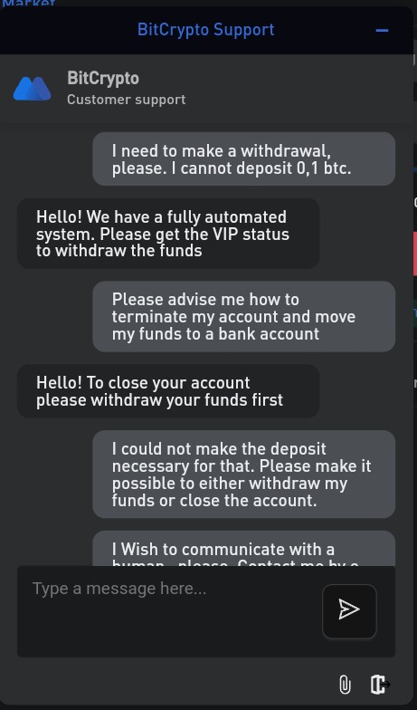 beer_heidrun's tweet photo. @bailcrypto So, no account closure without withdrawing your funds, and no withdrawing funds without paying 0,1 BTC for VIP status. I assume if somebody really pays for VIP, they will then accuse them of suspicious trades and keep their money... but I don't have the funds to test it. https://t.co/vZo1H0Kc6y