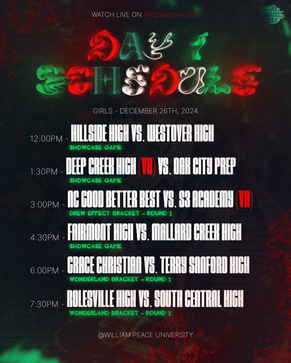 JohnWallHoliday's tweet photo. Only FIVE DAYS away from the tip-off of the best Holiday Invitational in the COUNTRY 🏀🔥 We have some absolutely LOADED matchups for the boys &amp; girls tournaments‼️

Ticket Info included, DONT MISS IT🗣️
#TheFutureIsNow #TheJohnWall https://t.co/lL6nz8Yr90