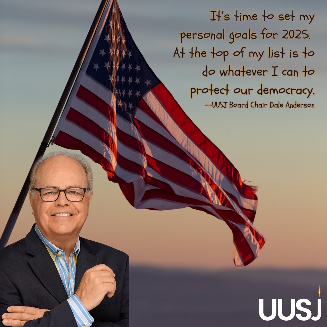 UUSJ's tweet photo. It's time for us to set our goals for 2025 #UUTwitter, can you help @UUSJ create a government that honors our #UUValues and will @SidewithLove?
Donate Here: https://t.co/wlmuunYvsX
Read Dale's Full Letter Here: https://t.co/X9Jd0JIIrz
Read Dale's Previous Articles Here: How Will We Respond: https://t.co/1SNm38b4AL