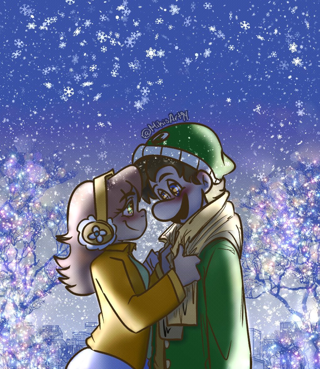 Falling Snow and Christmas Lights with a dose of Lovers 🧡💚
~