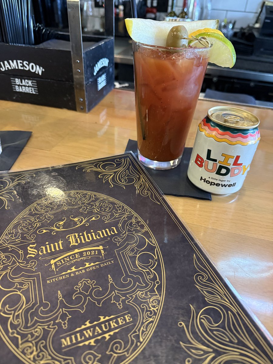 OutForBloodies's tweet photo. @SaintBibianaMKE’s Bloody + Ooey Gooey Brie Grilled Cheese is the adult version of the classic tomato soup + grilled cheese combo: https://t.co/ZIVcbAY7Ek #BloodyMary https://t.co/4FPJCnBB8h